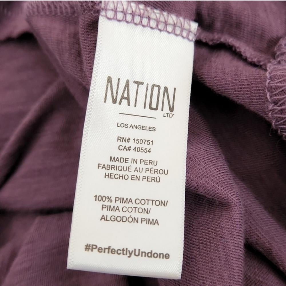 Nation Ltd. Pima Cotton Puff Sleeve Shirt Size L - Picture 7 of 11